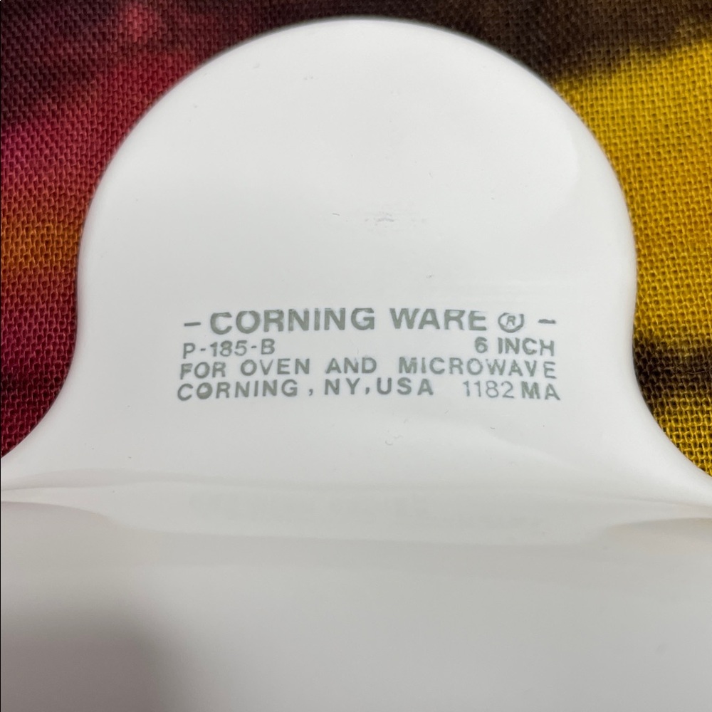 Vintage Corningware White Ceramic Square Dish.  6” - Picture 3 of 3